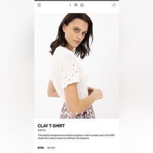 Iro - Clay T-Shirt in Ecru